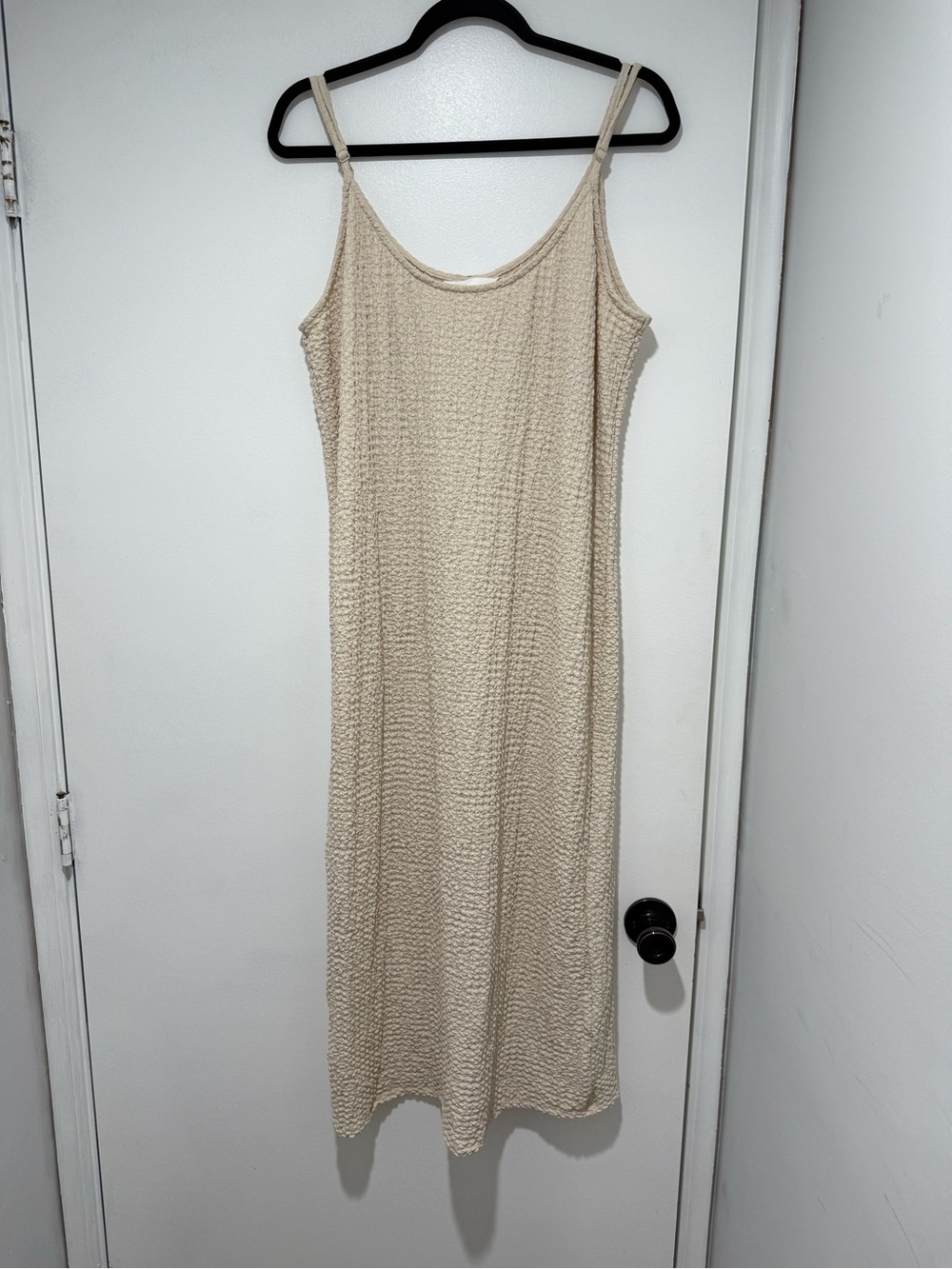 H&M Off White Waffle Dress